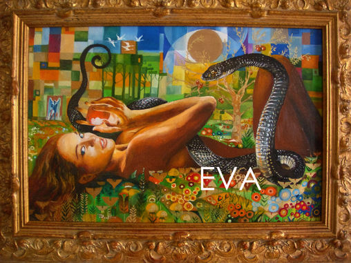 Eva (olio e vernici su tela, 40 x 60 cm), 2014
